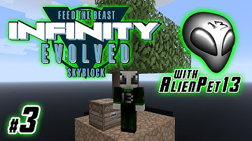 FTB Infintiy Evolved Skyblock - E3: Bucket & Smeltery!