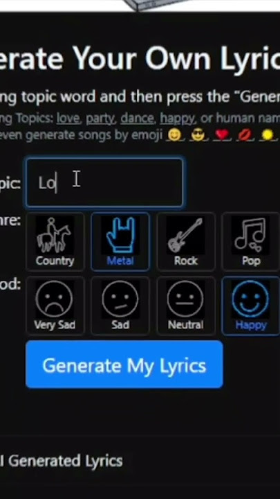 This website makes you generate Lyrics For your song 🎵 #producer #music #musicproducer