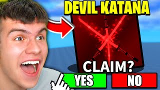 How To GET THE TRIPLE DEVIL KATANA In Roblox BLADE BALL!