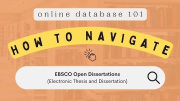 EBSCO Open Dissertations