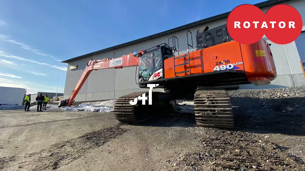 HITACHI ZX490LCH-6 SLF 20M pitkäpuominen kaivukone esittelyssä