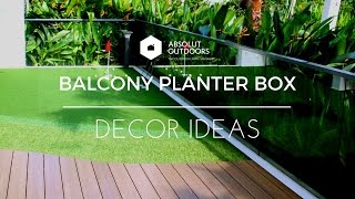 Are you thinking what to do with the planter box in your condominium balcony? This video will give you lots of ideas. With a bit of 