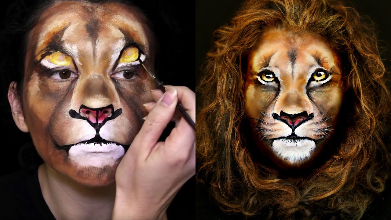 Lion Makeup Face Painting Tutorial