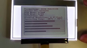 240x160 COG LCD | ST75256 | Interface: SPI