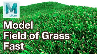Maya Tutorial: 3D model a field of grass in Maya using paint effects and a MASH Network