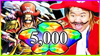 แก้มือ 5000เพชร 0.2% โรเจอร์ต้อง LV100 - One Piece Bounty Rush 🦺