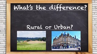 What's the difference - rural or urban? Powered by @GeographyHawks