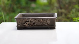 Making a Bonsai Pot with a Panorama relief motif