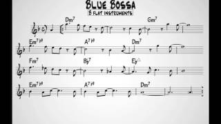 Video thumbnail of "Blue Bossa Bb version - Play along"