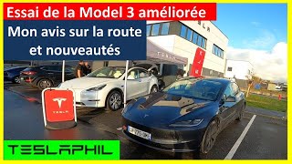 Essai Model 3 améliorée : sur la route et tour de la voiture