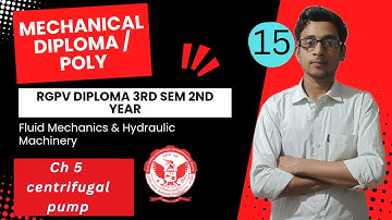 Lec 15 | Centrifugal Pump | Fluid Mechanics | RGPV Diploma / Polytechnic 3Sem 2nd Year Mechanical