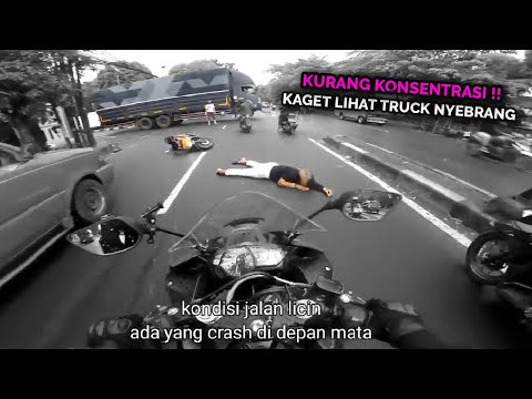 Crash Akibat Jalan Licin - KTM Tabrak KTM - Potong Jalur Sembarangan Berujung F4taL || RH#125