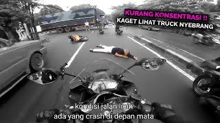 Crash Akibat Jalan Licin - KTM Tabrak KTM - Potong Jalur Sembarangan Berujung F4taL || RH#125