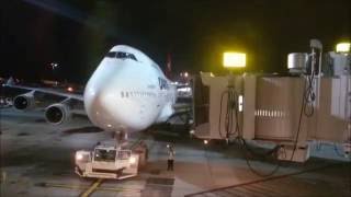 Qantas flight QF16 LAX night departure