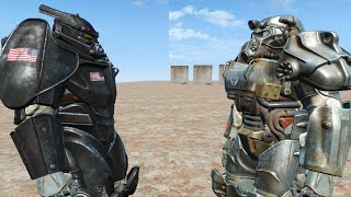 Enclave Power Armor Trooper vs BoS Knight - Fallout 4 Npc wars