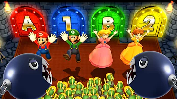 Mario Party 9 MiniGames - Mario Vs Luigi Vs Peach Vs Wario (Master Cpu)