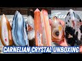 Statement pieces  artisan carnelian crystal unboxing for sale now