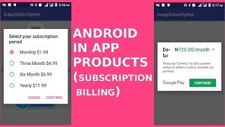 ANDROID IN APP PRODUCT (SUBSCRIPTION BILLING) screenshot 4