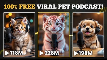 Create VIRAL Baby Pet Podcast Shorts Using FREE AI Tools!