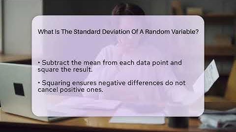 What Is The Standard Deviation Of A Random Variable? - The Friendly Statistician