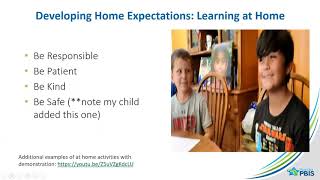 PBIS for Families: Expectations, Rules and Routines