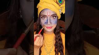 Sri Krishna inspired makeup tutorial ❤️ "KRISHNA JANMASHTAMI " #krishna