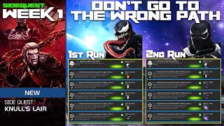 SIDEQUEST KNULL LAIR - WEEK 1 | Venom & Agent Venom Objectives Rewards | Marvel Contest Of Champions