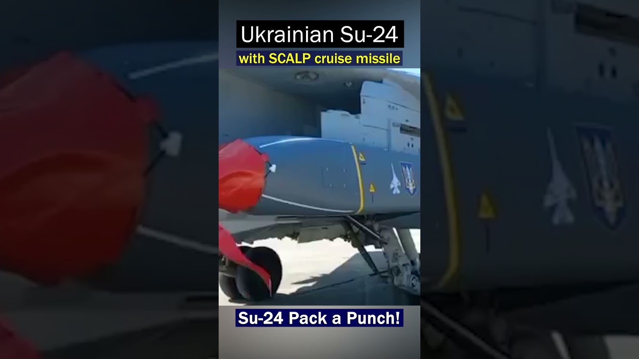 Ukrainian Su-24 launches 2 SCALP Cruise Missiles