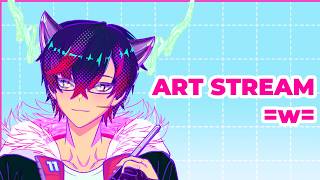 [ ART ] Low Energy Art Stream! Working on VTuber Comms