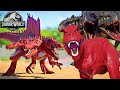 T-Rexes Team vs Three Head Monsters in Jurassic World Evolution - New Mods & Colour Skin Packs