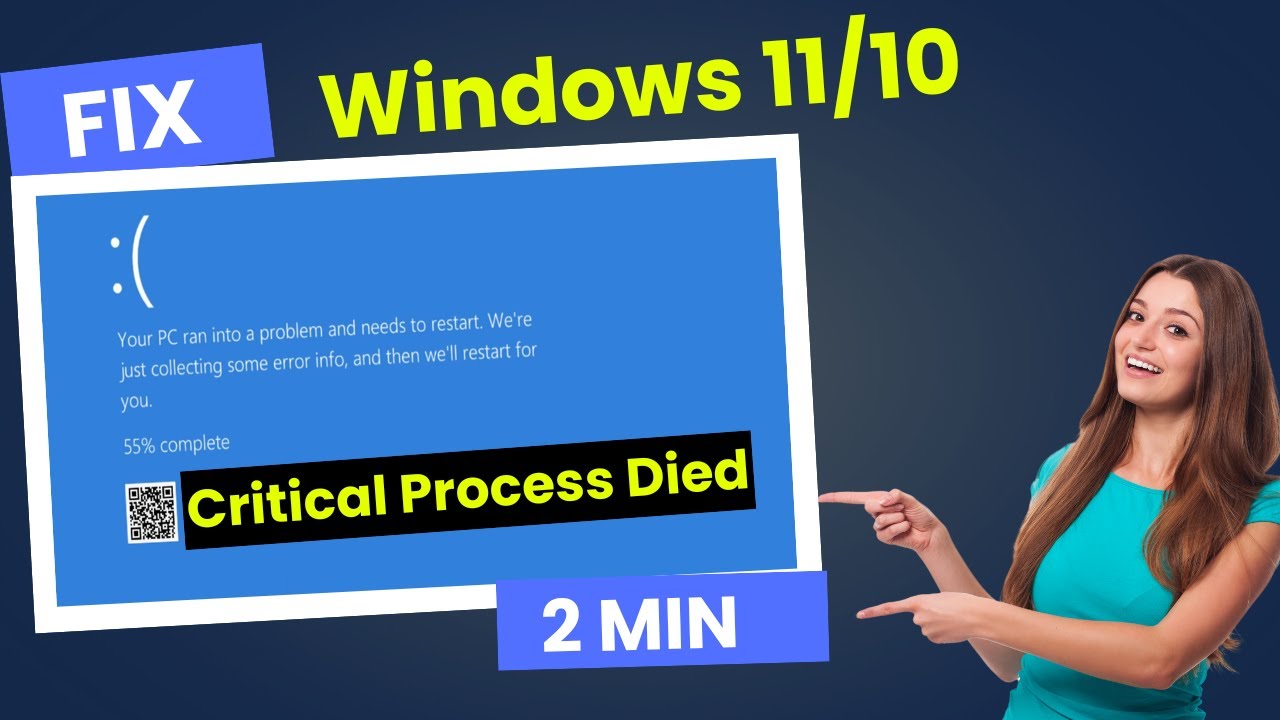 How To Fix "Critical Process Died Error " on Windows 10/11 ✅ Stop code: Critical Process Died Fixed✅