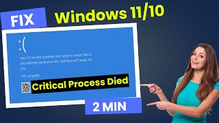 How To Fix Critical Process Died Error  on Windows 10/11 ✅ Stop code: Critical Process Died Fixed✅