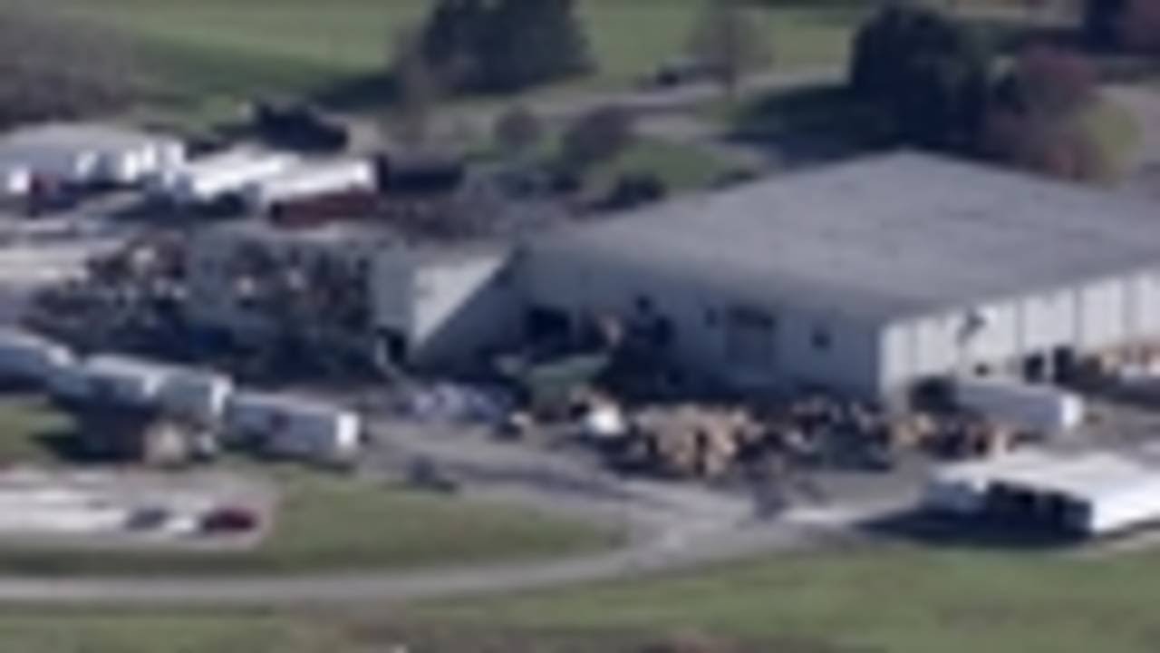 Fire destroys part of recycling facility in Salem Township - YouTube