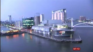 BBC weather : The thunder and lightning has arrived at the BBC studios in Salford.