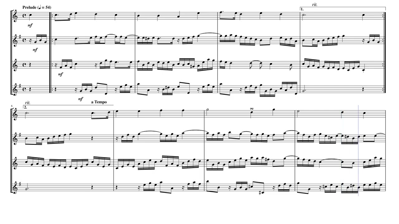 Prelude: "Herr Christ, der einge Gottessohn" (BWV 601) for Sax Quartet