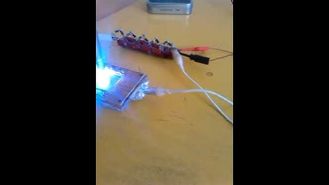 Alpha particle spark detector in action