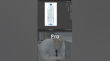 Blender Noob vs Pro Water Bottle #blender #blender3d #blendertutorial
