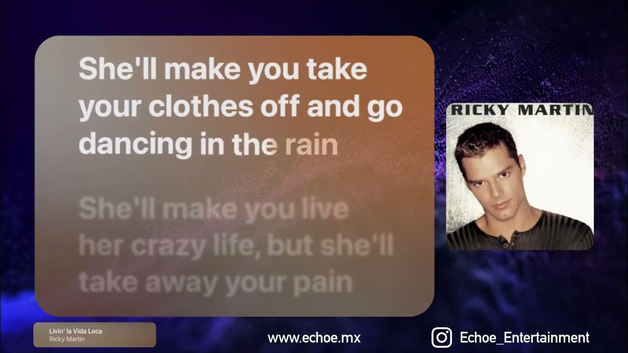 Ricky Martin - Livin La Vida Loca (Karaoke Version, Original Music) Ricky Martin - Livin La Vida Loca (Karaoke Version, Original Music)