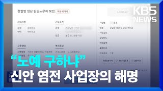 “노예 구하냐”…신안 염전 사업장의 뒤늦은 해명 [잇슈 키워드]  / KBS  2024.01.05.
