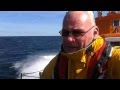 Riding the bow of a severn class lifeboat