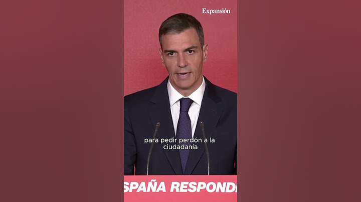 Pedro Sánchez: "Quiero pedir perdón a la ciudadanía"