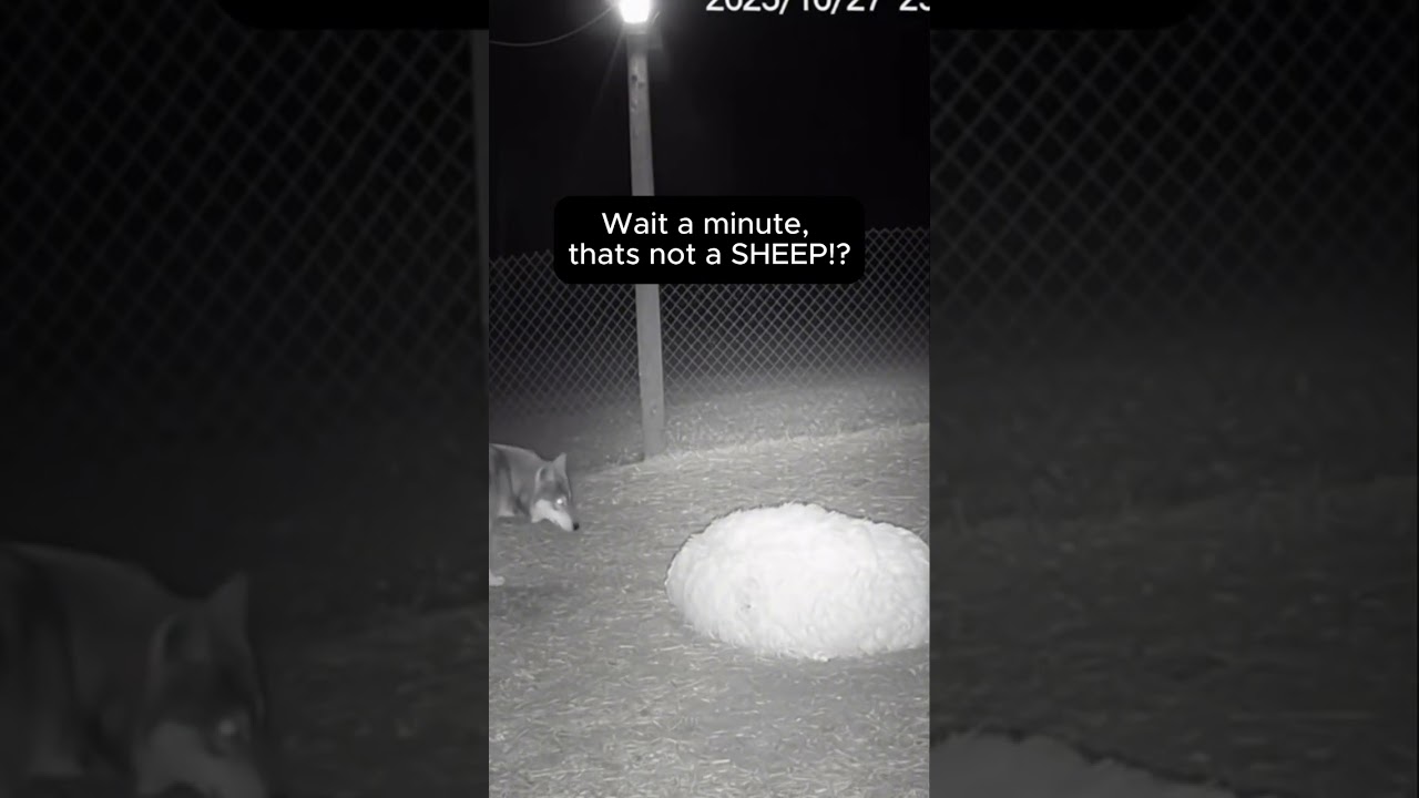 Wolf Mistakes Dog for Sheep Caught on Camera🙈