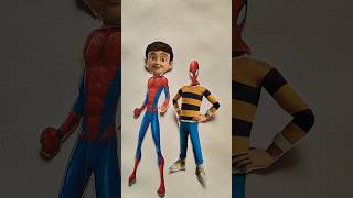 Spiderman♥️Rudra💛face added😍#art #pokemon #ytshorts #spiderman #rudraksha #marvel