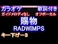 【オフボーカルキー下げ-3】賜物 / RADWIMPS【カラオケ ガイドメロディなし 歌詞 フル full】音程バー付き NHK連続テレビ小説『あんぱん』主題歌