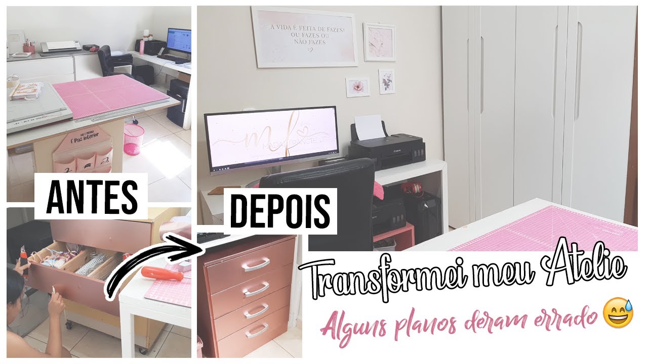 TRANSFORMEI MEU ATELIE NO AP EM UM CANTINHO ACONCHEGANTE | ENVELOPEI A COMODA | MONTAMOS ARMARIO