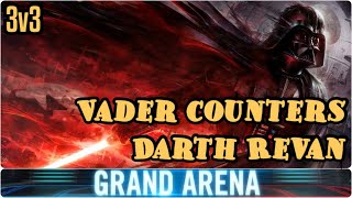 Darth Vader Counters Darth Revan in 3v3! Crazy HARD Defenses