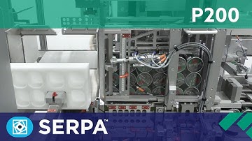 P200 Side Load Case Packer running cans of tobacco product