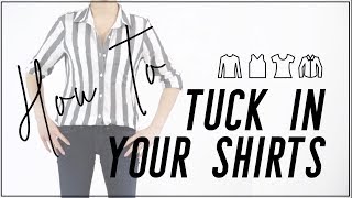 How to Tuck a Shirt Tutorial | Front Tuck How to Tuck in your Shirt, Sweater + Blouse | Miss Louie