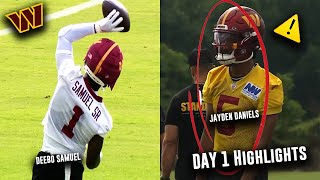 Washington Commanders Day 1 Training Camp Highlights 🔥 Jayden Daniels & Deebo Samuel CONNECTION 🚀