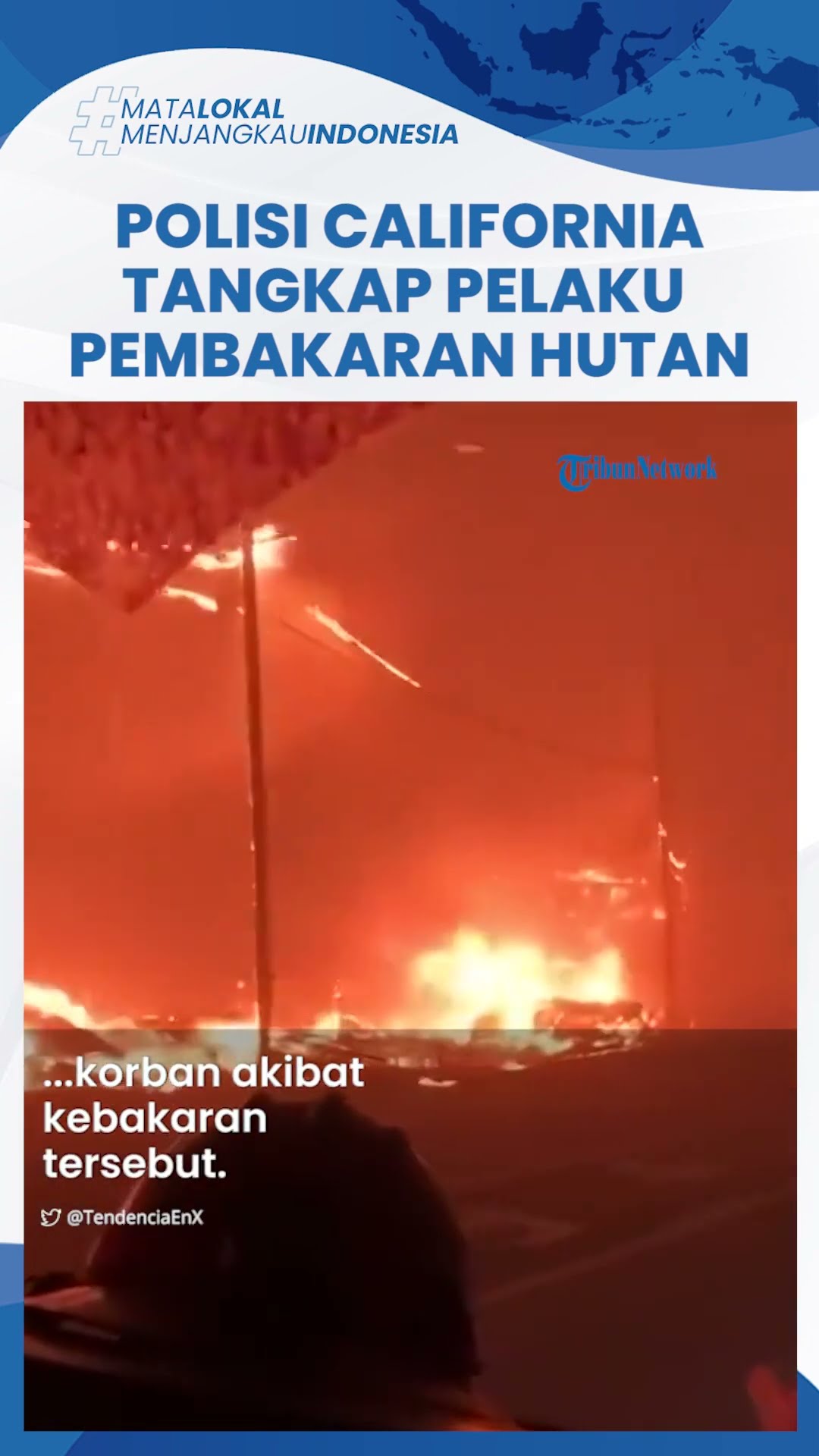 Api di Los Angeles Belum Padam, Pria di San Bernardino Malah Bakar Hutan 34 Hektare, Kini Ditangkap